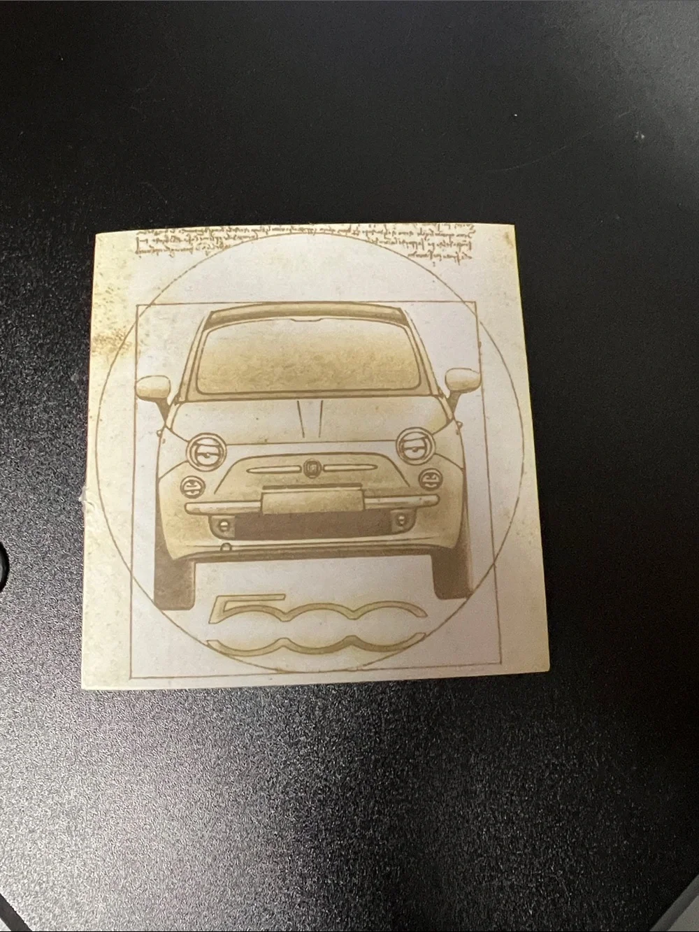 Fiat 500 cube notepad